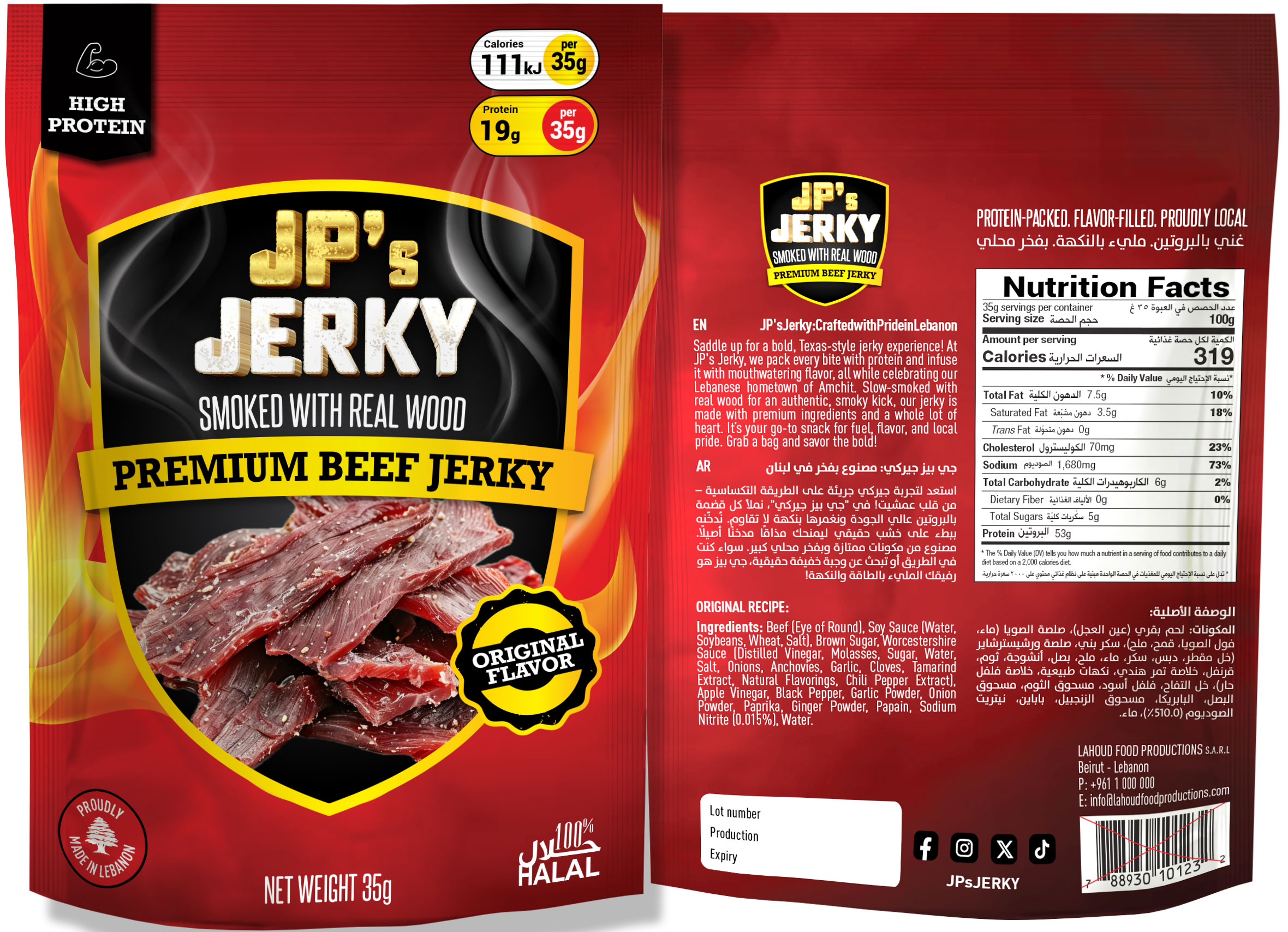 JP's Jerky beef Orig
